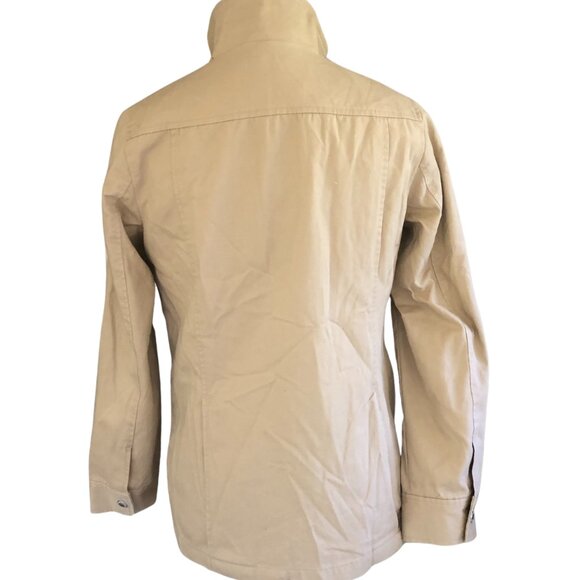 Sam Edelman Utility Jacket XS Beige Khaki Zip Front Pockets Military Style NWT - Picture 8 of 13